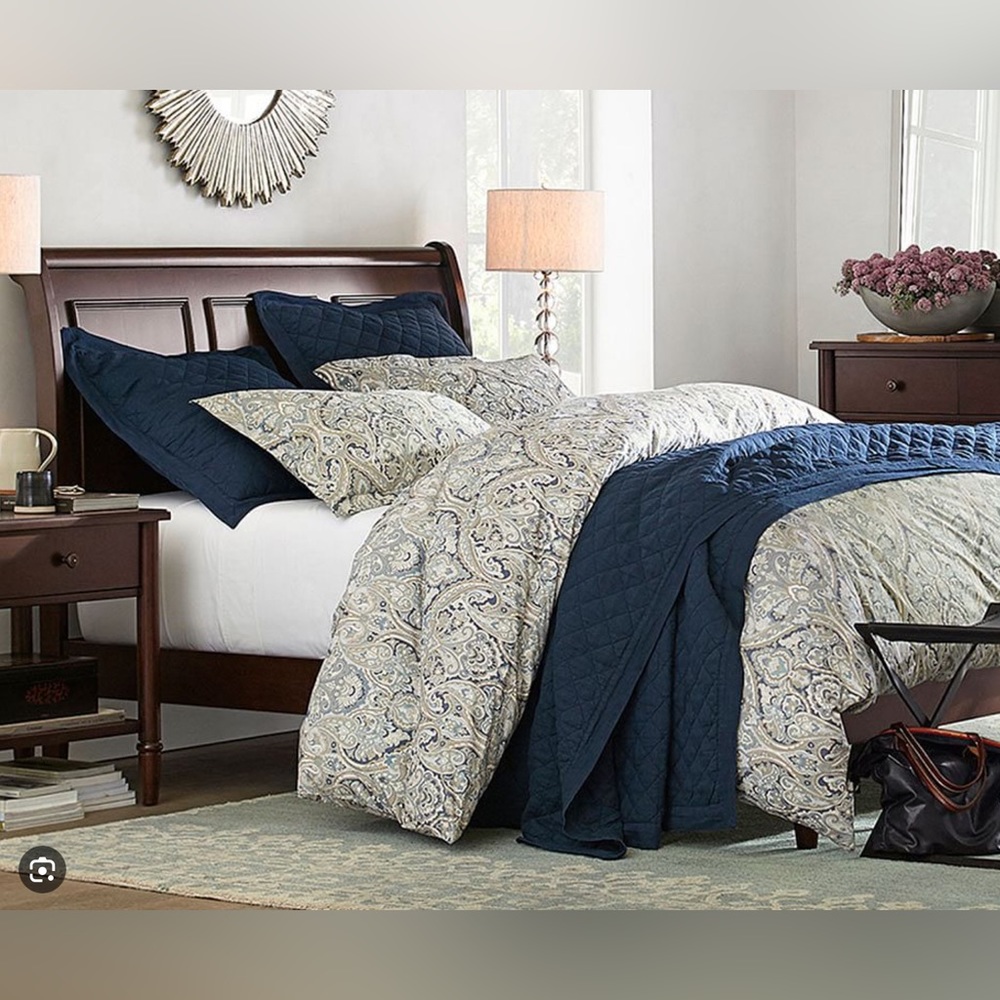 Pottery Barn McKenna Paisley King Size  Duvet Cover and 3 Standard Shams